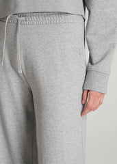 Everyday Terry Midrise Wide Leg Pants for Tall Women in Grey Mix