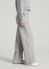 Everyday Terry Midrise Wide Leg Pants for Tall Women in Grey Mix