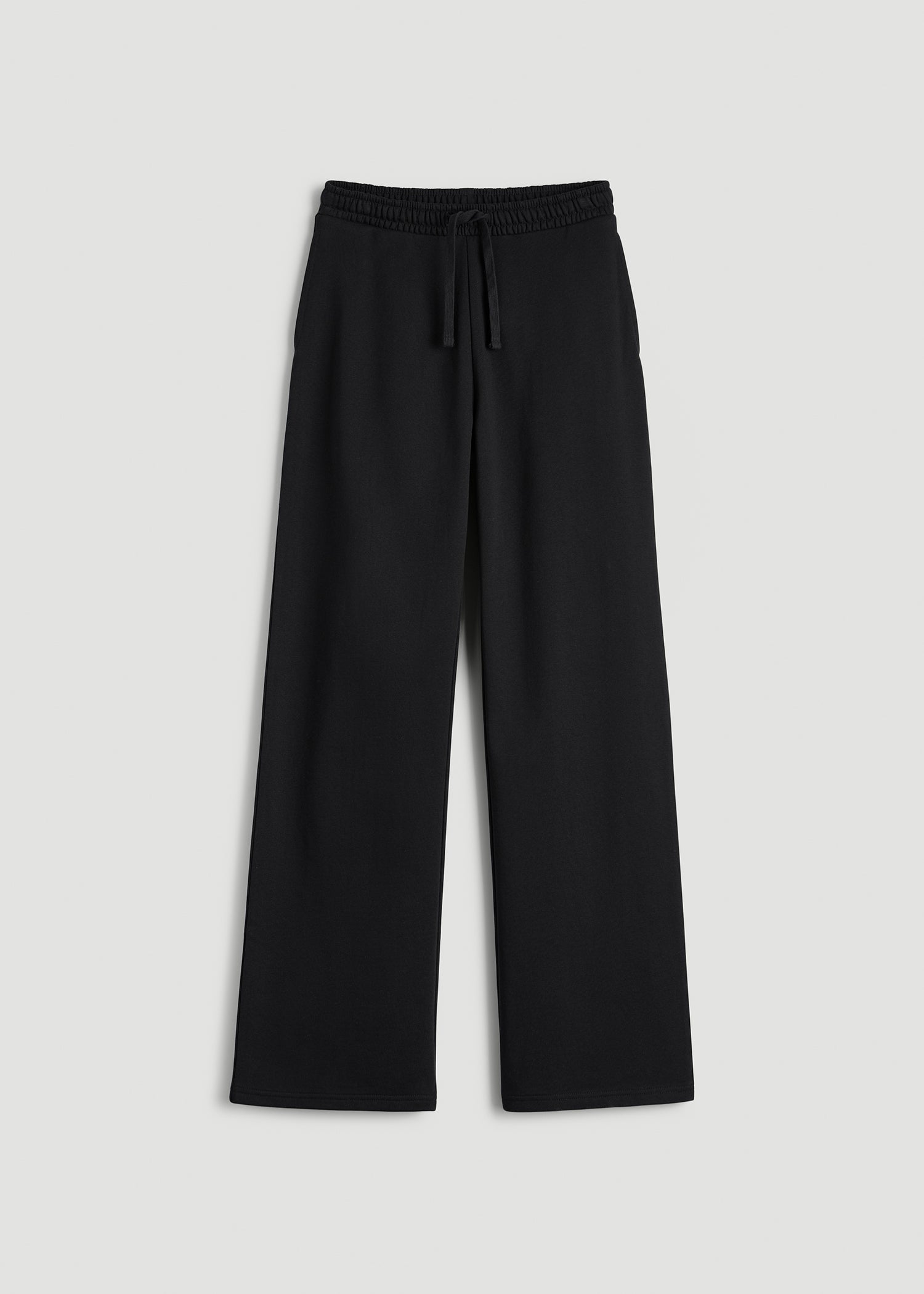 Everyday Terry Midrise Wide Leg Pants for Tall Women in Black