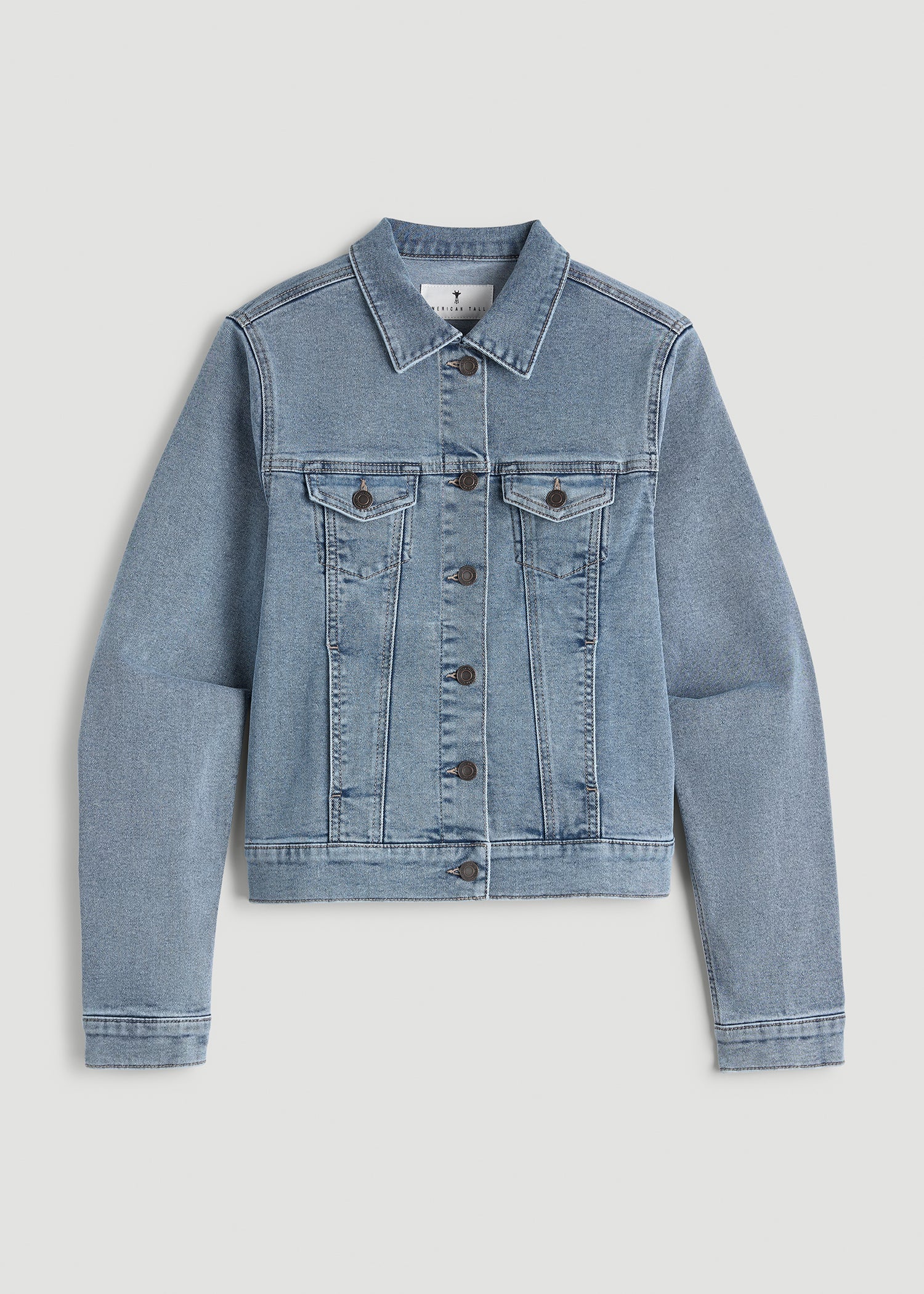 Classic Denim Jacket for Tall Women in Perfect Blue