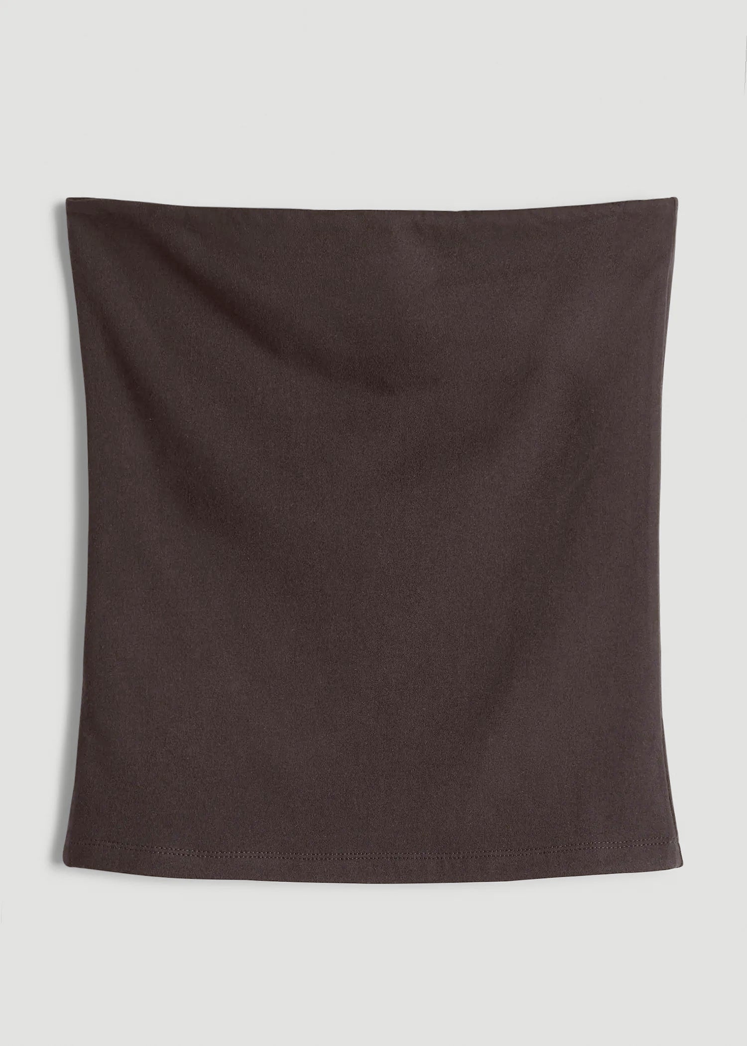 Cotton Blend Tube Top for Tall Women in Espresso