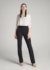 Freedom Flex Slim Straight Leg Dress Pants for Tall Women in Black