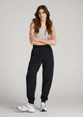 A.T. Basics Athletic Joggers for Tall Women in Black