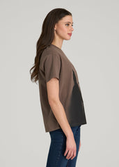 Equestrian Graphic Tee for Tall Women in Brown