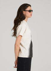 Equestrian Graphic Tee for Tall Women in Sand