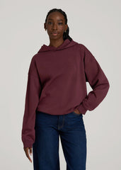 Garment Dyed Hoodie for Tall Women in Tawny Port