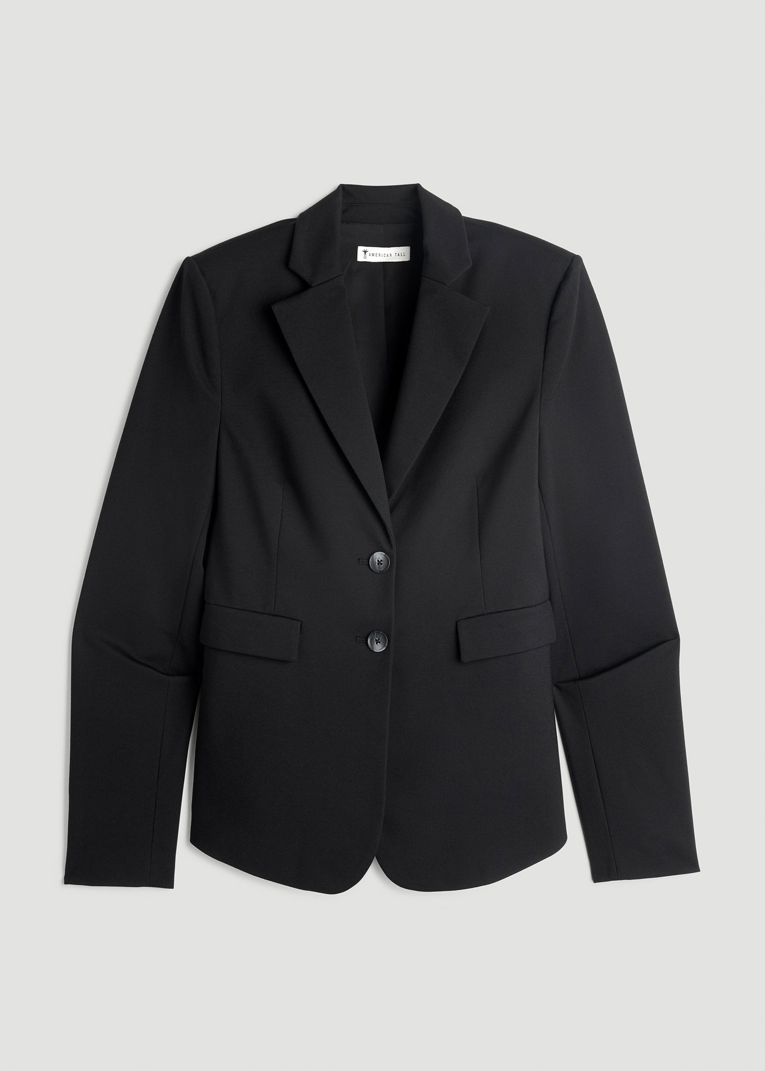 Freedom Flex Two-Button Slim-Fit Blazer for Tall Women in Black