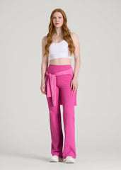 Balance Wide Leg Yoga Pants for Tall Women in Magenta