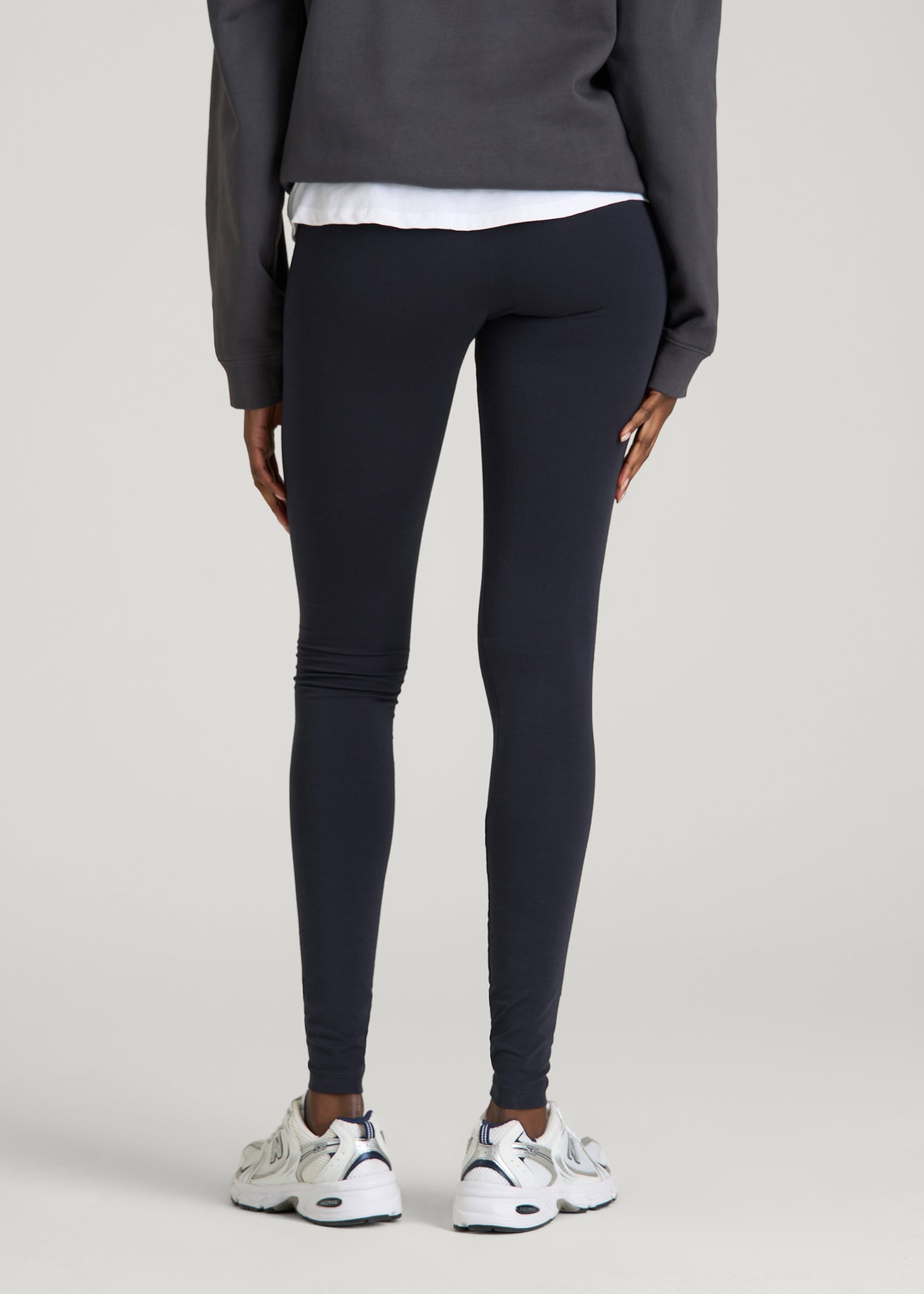 Cotton Leggings for Tall Women in Deep Navy