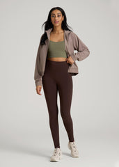 Cotton Leggings for Tall Women in Espresso