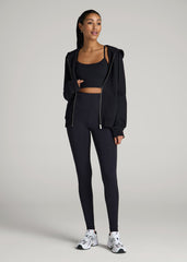Balance High-Rise Leggings for Tall Women in Ribbed Black