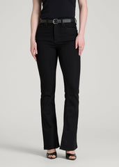 Chloe High Rise Flare Jeans for Tall Women in Optimum Black