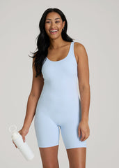 Balance Scoopneck Romper for Tall Women in Ice Blue