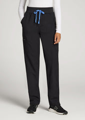 Cargo Scrub Pants for Tall Women in Black