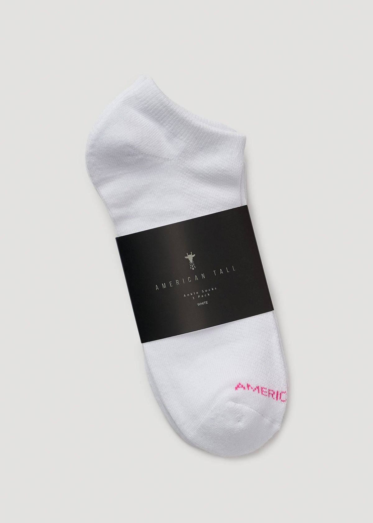Ankle Socks (X-Large Size: 10-13) for Tall Women in White
