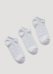 Ankle Socks (X-Large Size: 10-13) for Tall Women in White