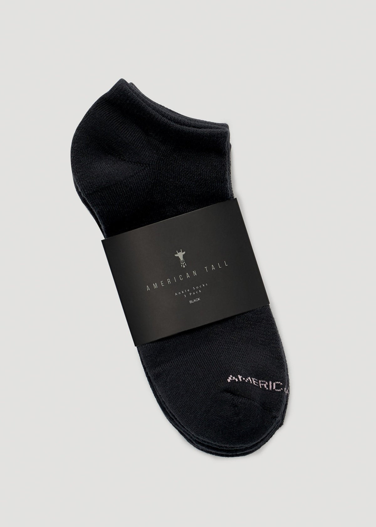 Ankle Socks (X-Large Size: 10-13) for Tall Women in Black