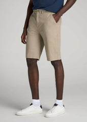 Chino Shorts for Tall Men in Desert Khaki