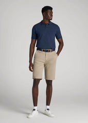 Chino Shorts for Tall Men in Desert Khaki