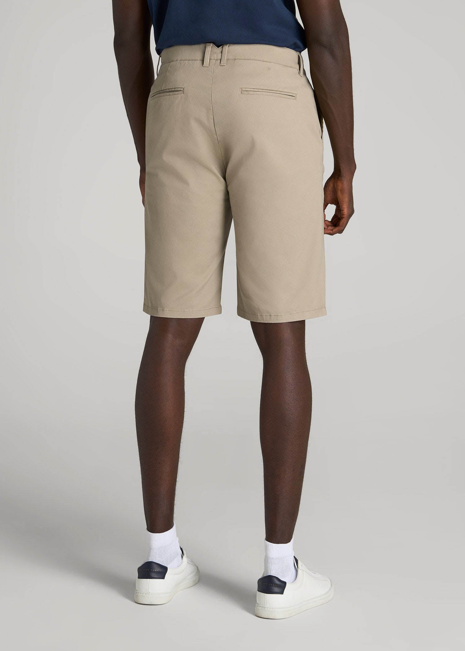 Chino Shorts for Tall Men in Desert Khaki
