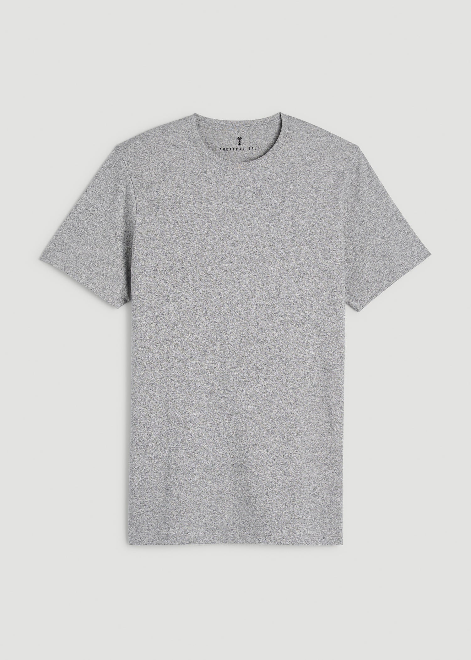 Core Cotton Crewneck Tee for Tall Men in Heathered Grey