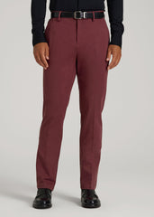 Flex Tech Suit Pants for Tall Men in Tawny Port Nailhead