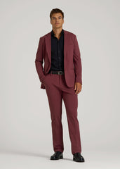 Flex Tech Suit Pants for Tall Men in Tawny Port Nailhead