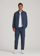 Flex Nylon Joggers for Tall Men in Navy Blue