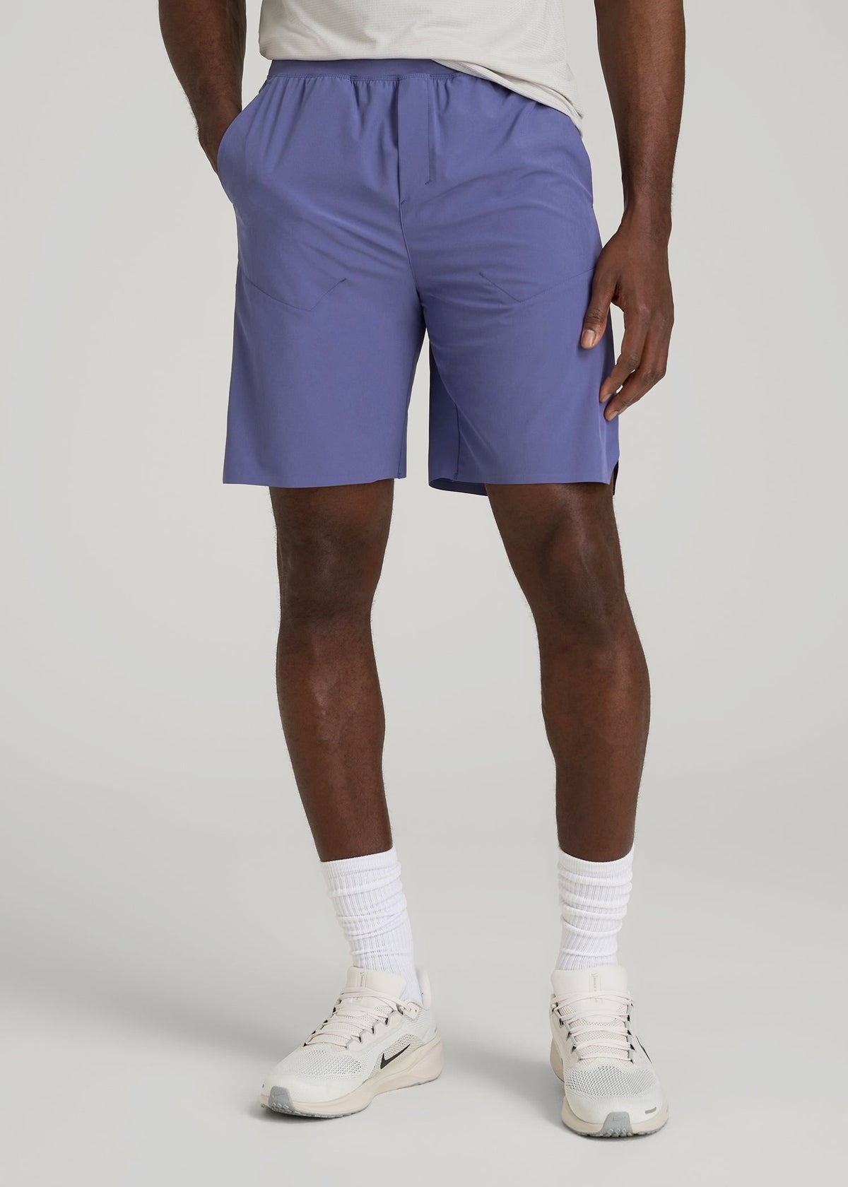 2-in-1 Featherweight Running Short for Tall Men in Future Dusk