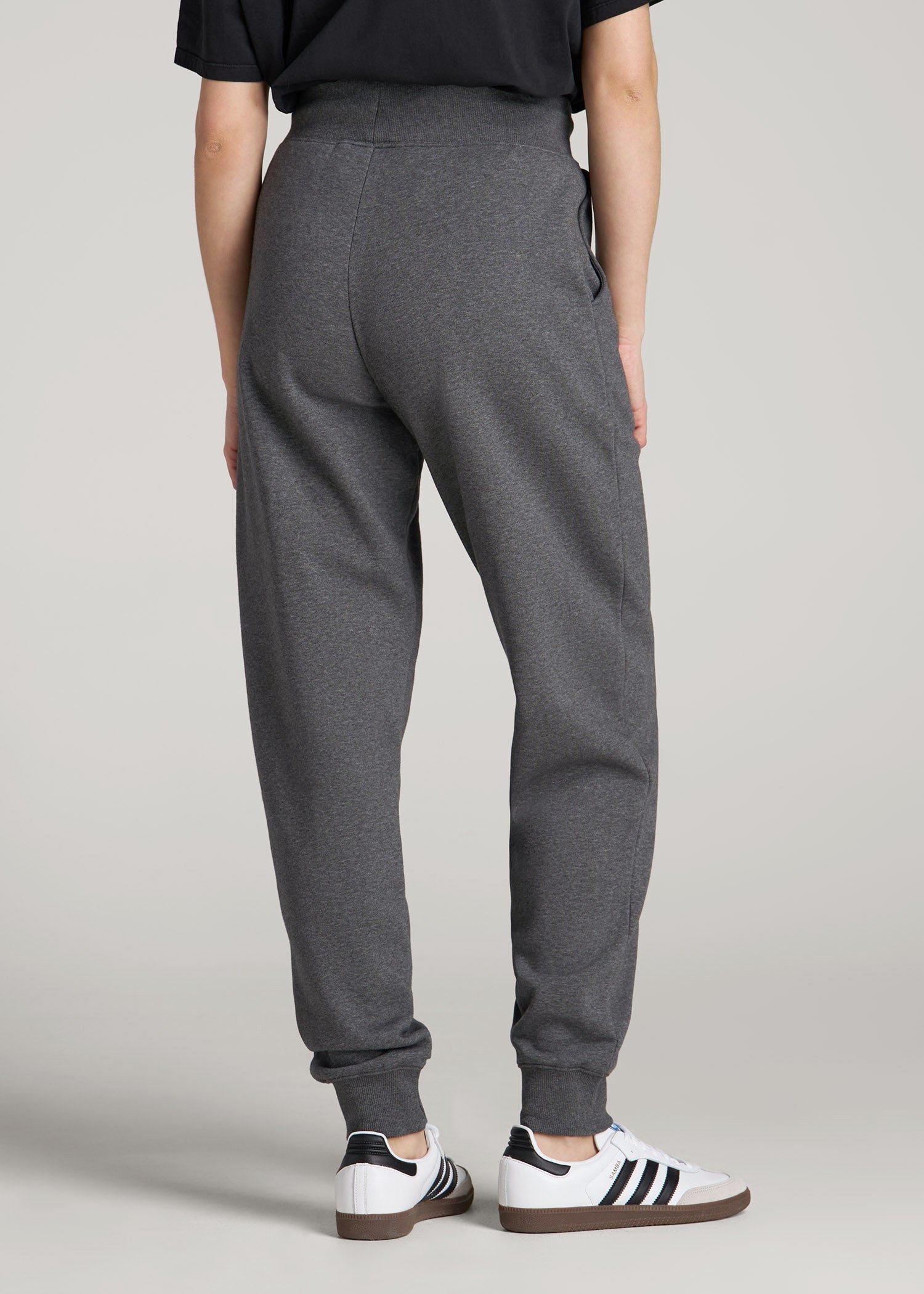 A.T. Basics Athletic Joggers for Tall Women in Charcoal Mix