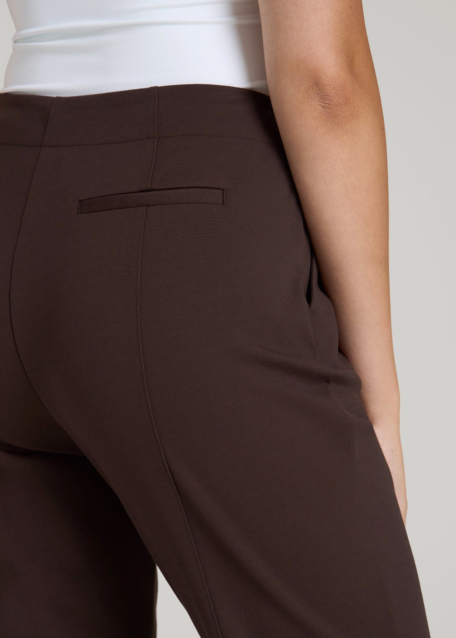 Freedom Flex Slim Straight Leg Dress Pants for Tall Women in Espresso