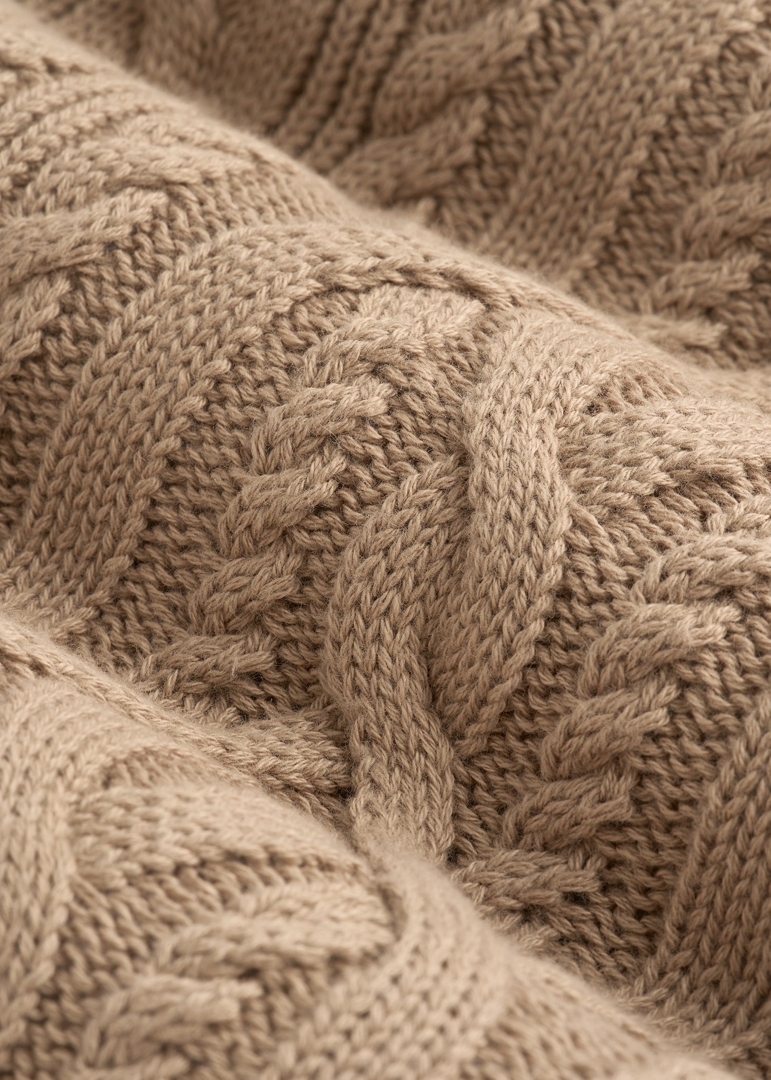 Cotton Crewneck Sweater for Tall Women in Stucco