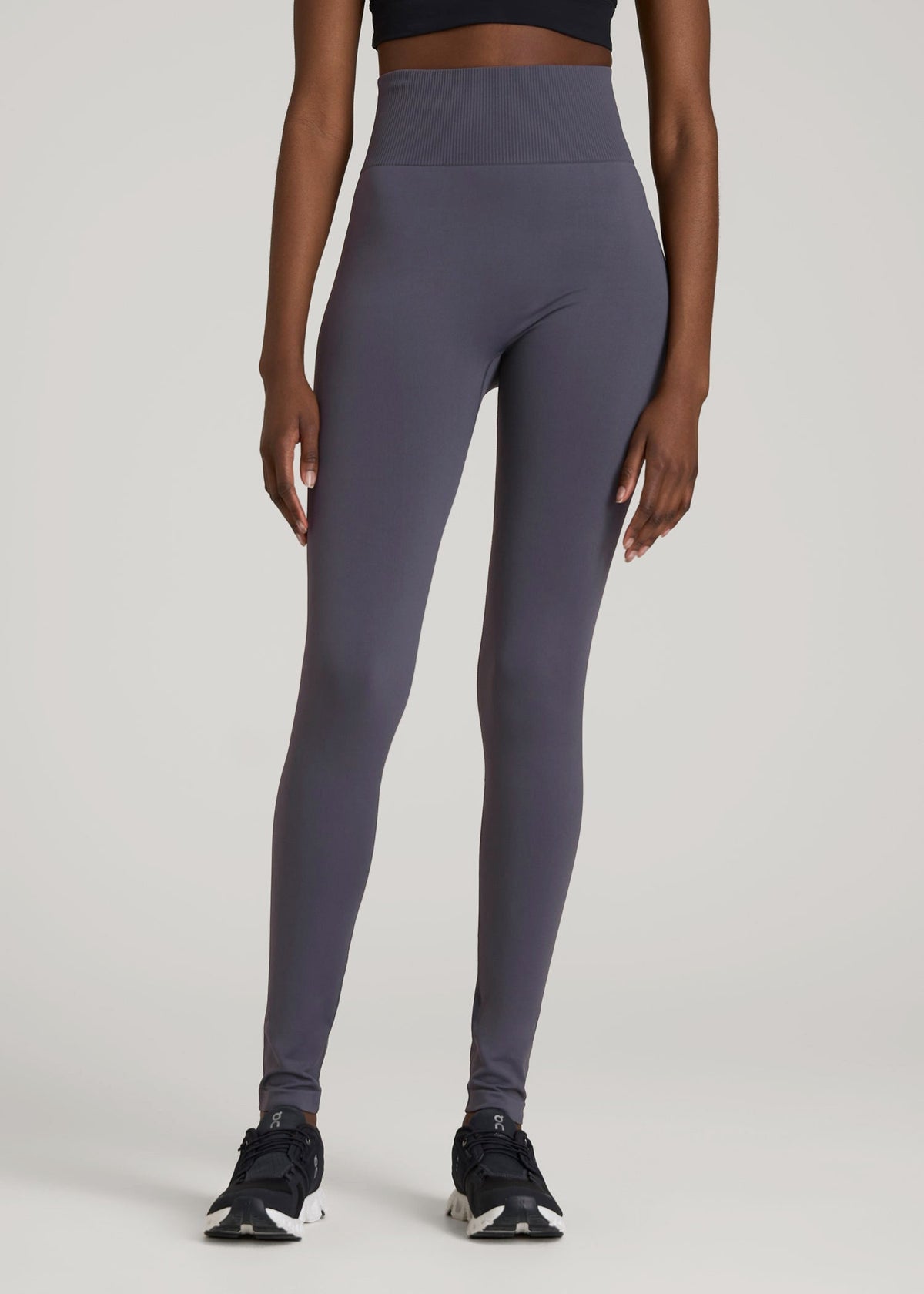 Compression Training Leggings for Tall Women in Periscope Grey
