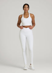 Balance Cross Over Leggings for Tall Women in White