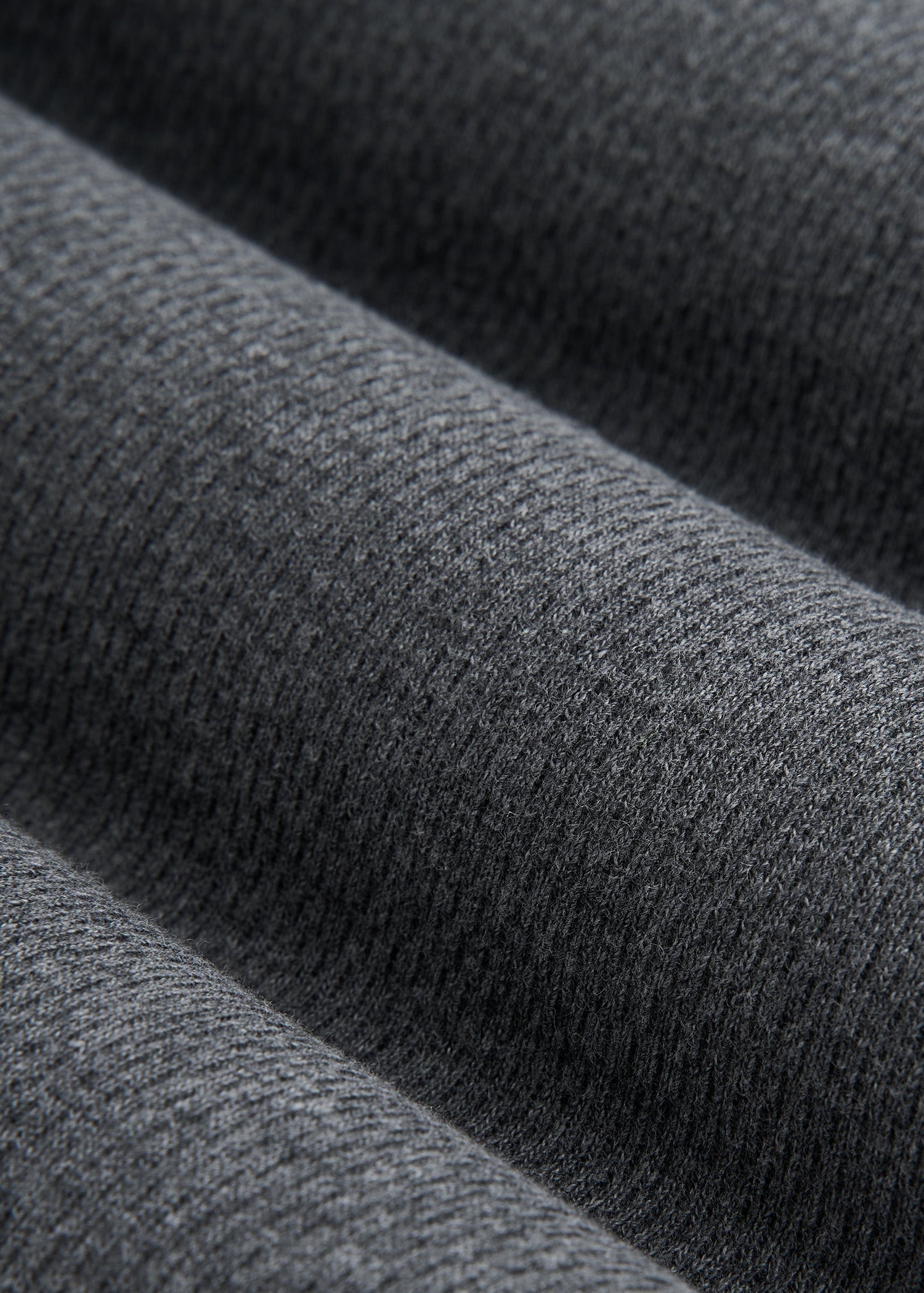Double Honeycomb Thermal Crewneck for Tall Men in Charcoal Mix