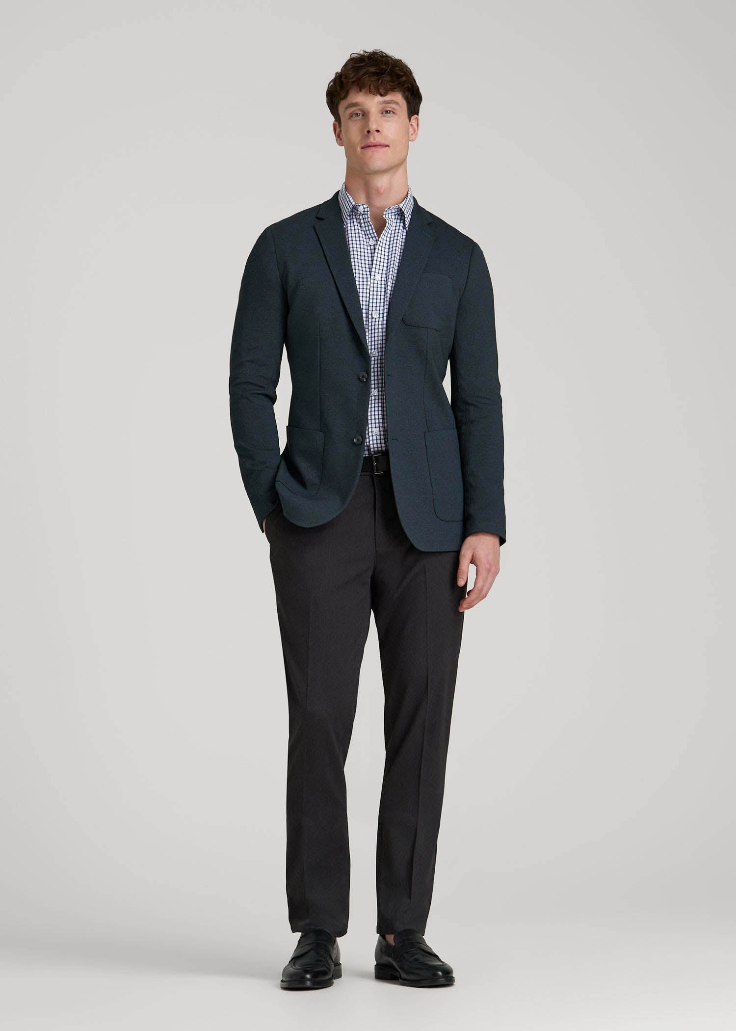 Core Blazer for Tall Men in Blue Steel