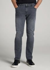 Americana Collection Carman Tapered Fit Jeans For Tall Men in Wolf Grey