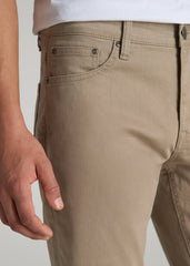 Dylan Slim Fit Colored Jeans for Tall Men in Clay Wash