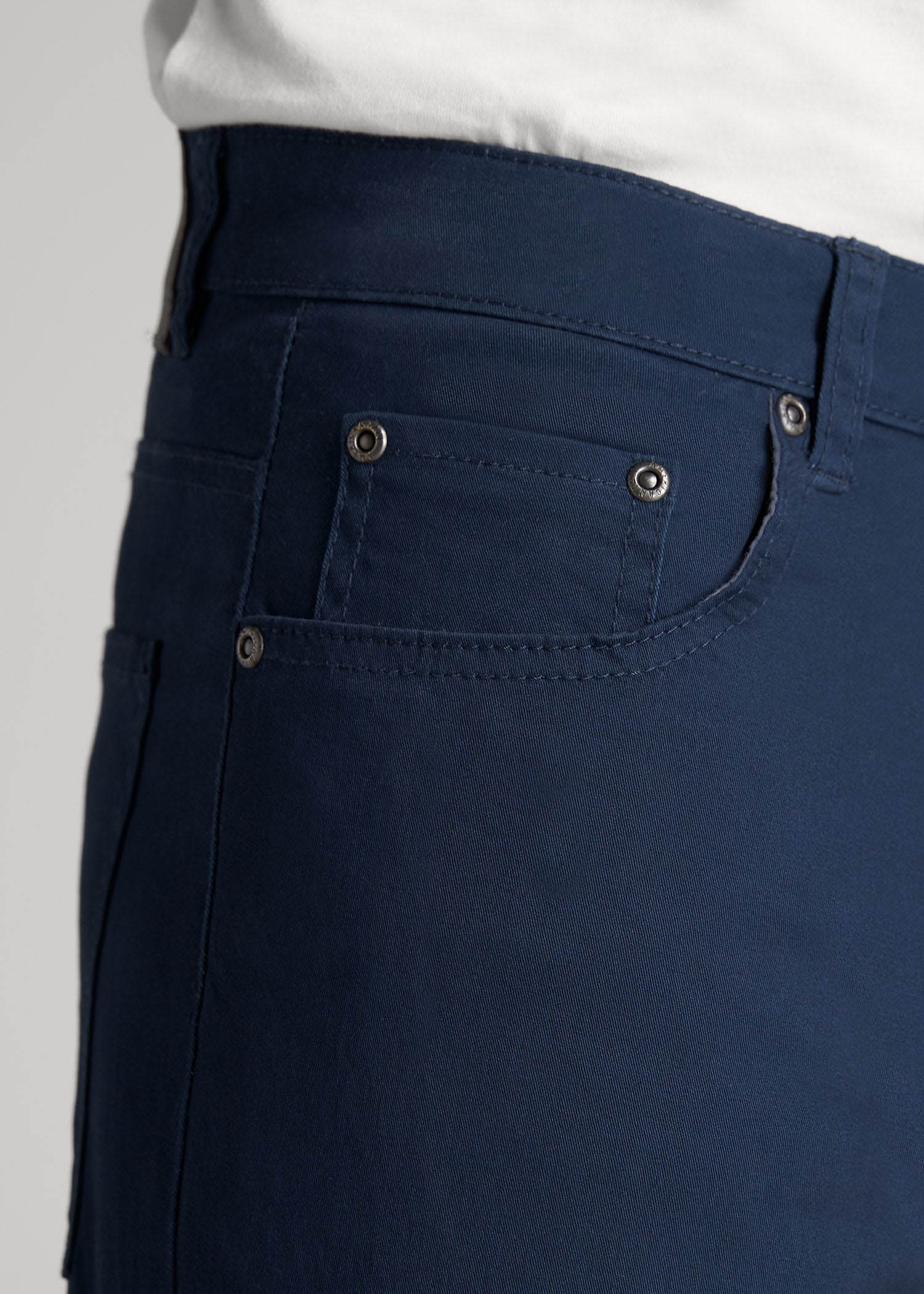Carman TAPERED Fit Five Pocket Pants for Tall Men in Marine Navy