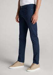 Carman TAPERED Fit Five Pocket Pants for Tall Men in Marine Navy
