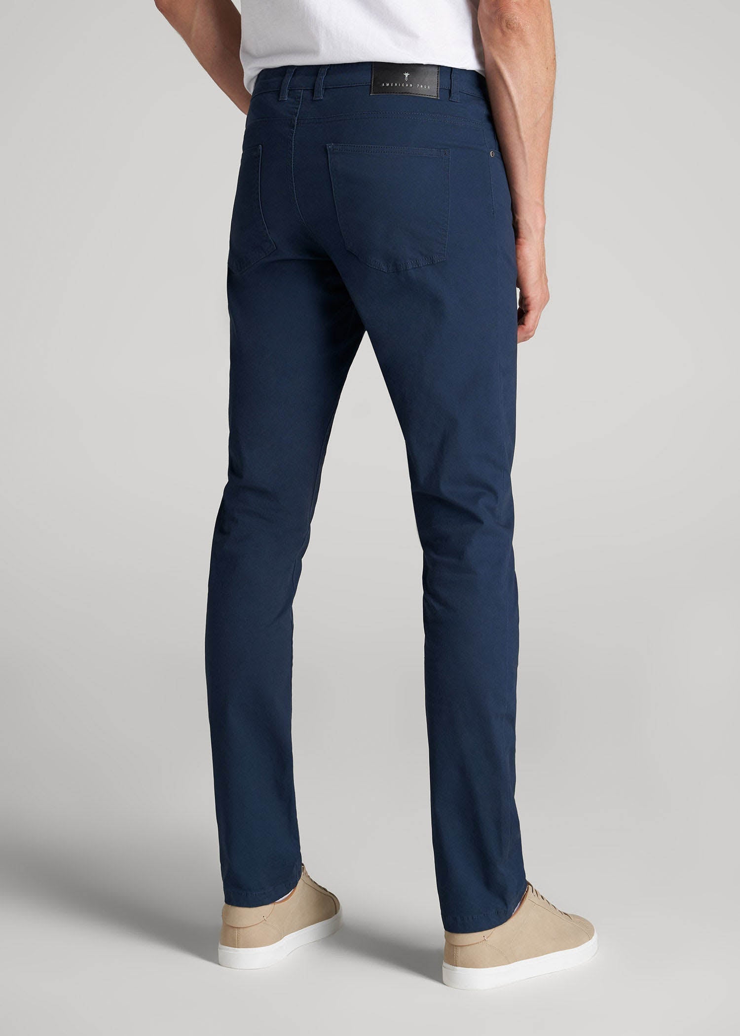 Carman TAPERED Fit Five Pocket Pants for Tall Men in Marine Navy