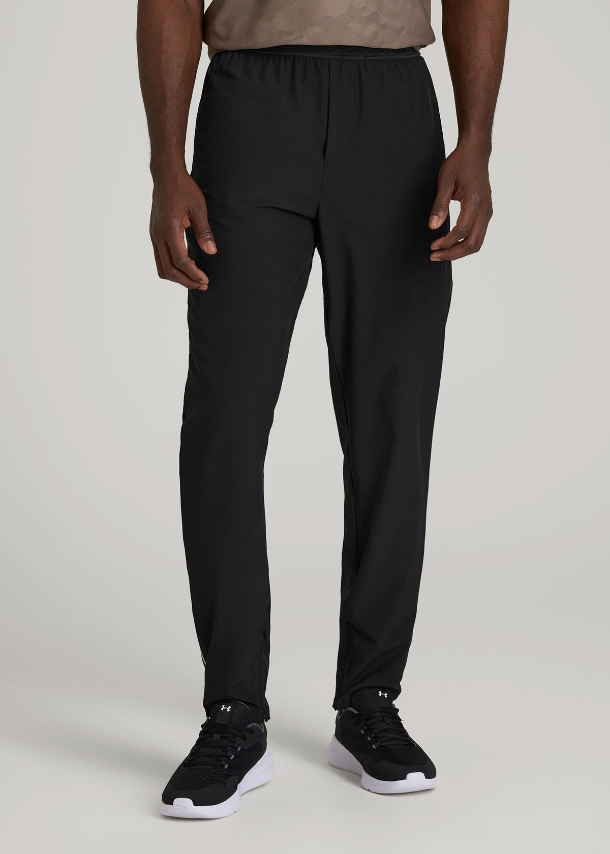 Featherweight Running Pants for Tall Men in Black