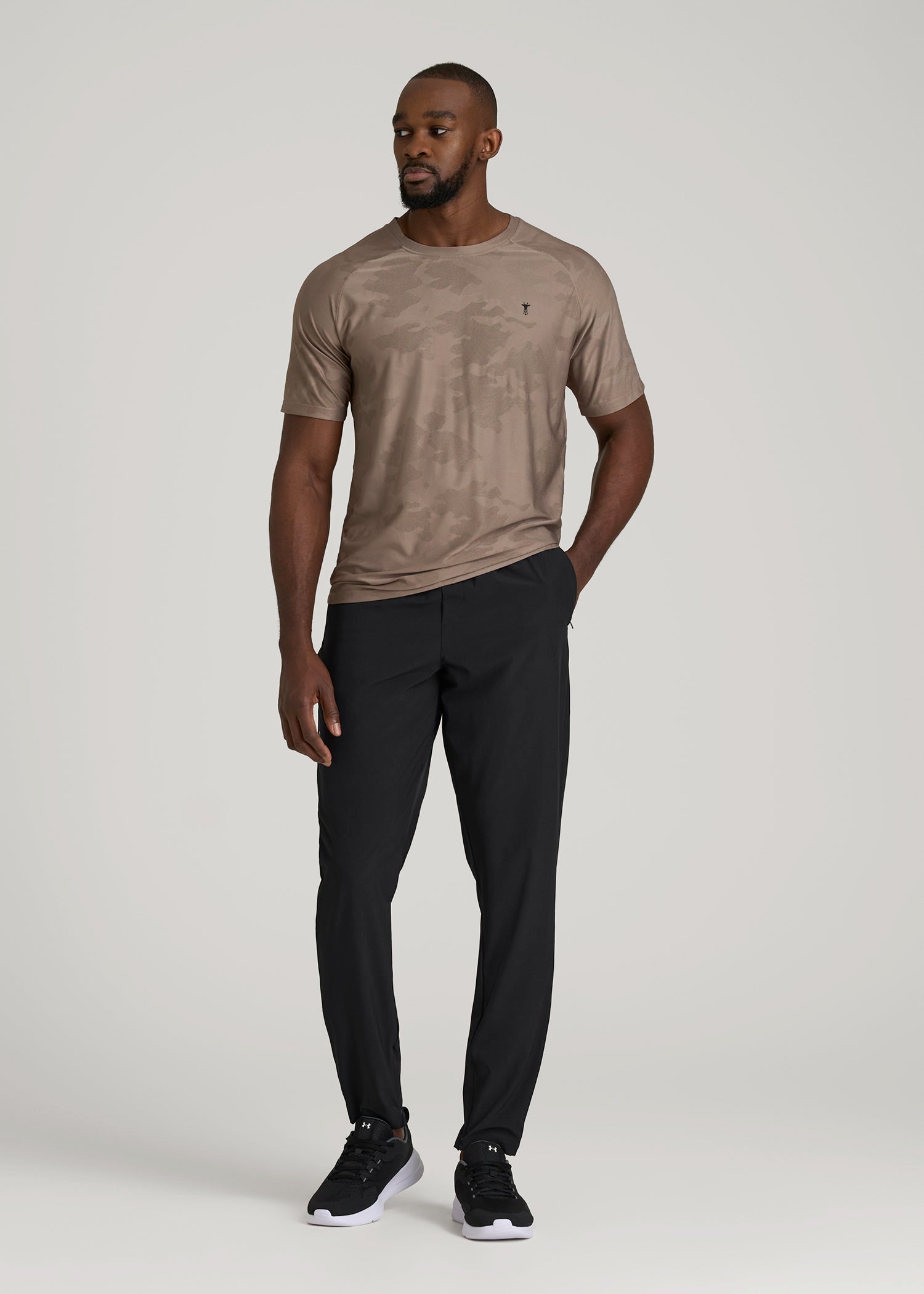 Featherweight Running Pants for Tall Men in Black