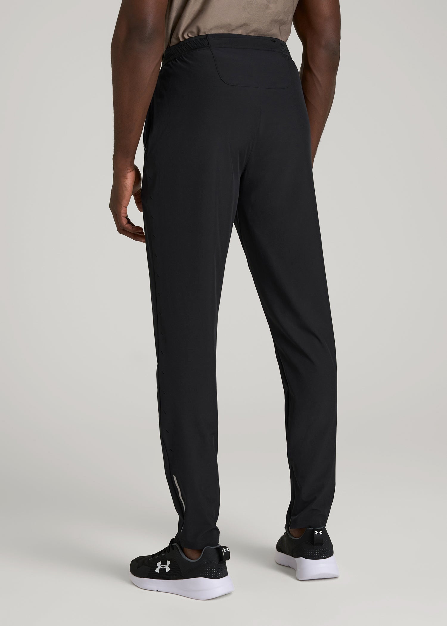 Featherweight Running Pants for Tall Men in Black