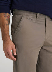 Chino Shorts for Tall Men in Dark Sand