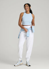 A.T. Basics Athletic Joggers for Tall Women in Optic White
