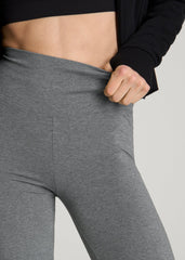 Cotton flare legging for Tall Women in Mid Grey Heather