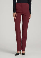 Freedom Flex Slim Straight Leg Dress Pants for Tall Women in Tawny Port