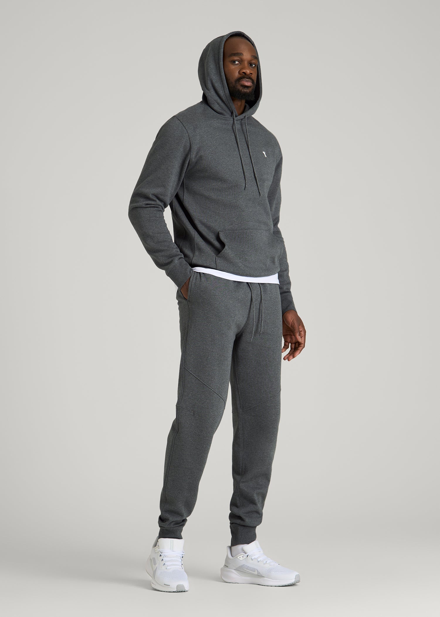 Core Motion Fleece Jogger for Tall Men in Charcoal Mix