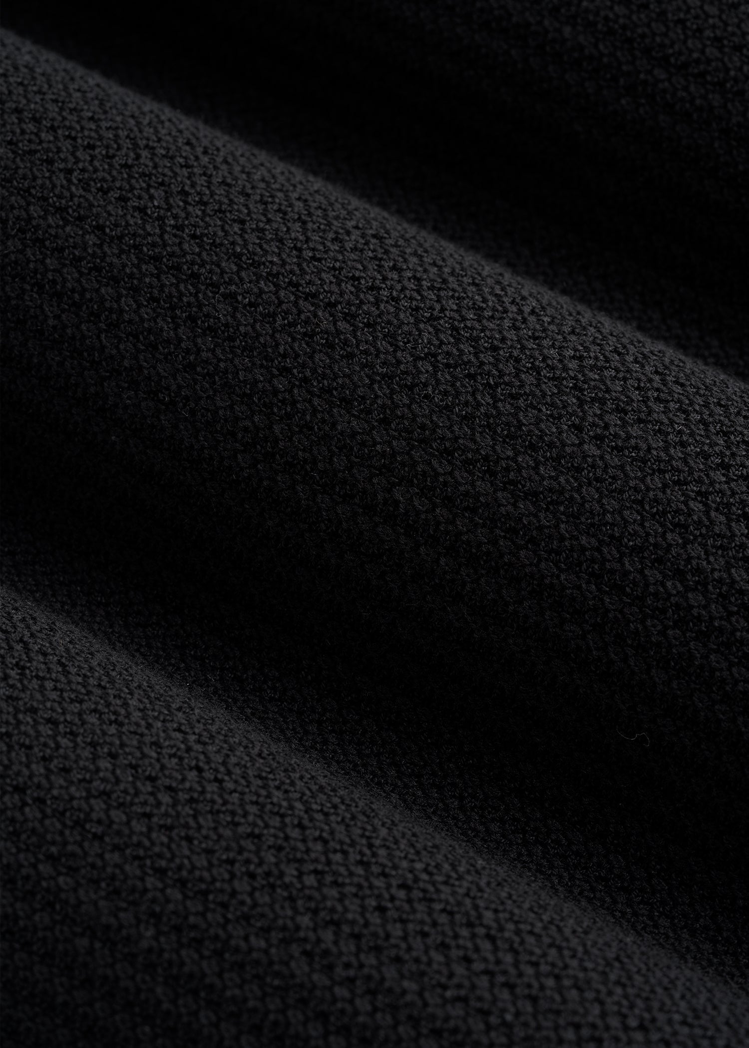 Braided Knit T-Shirt for Tall Men in Black